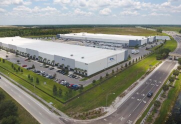 Drone shot of new Hilldrup Orlando facility