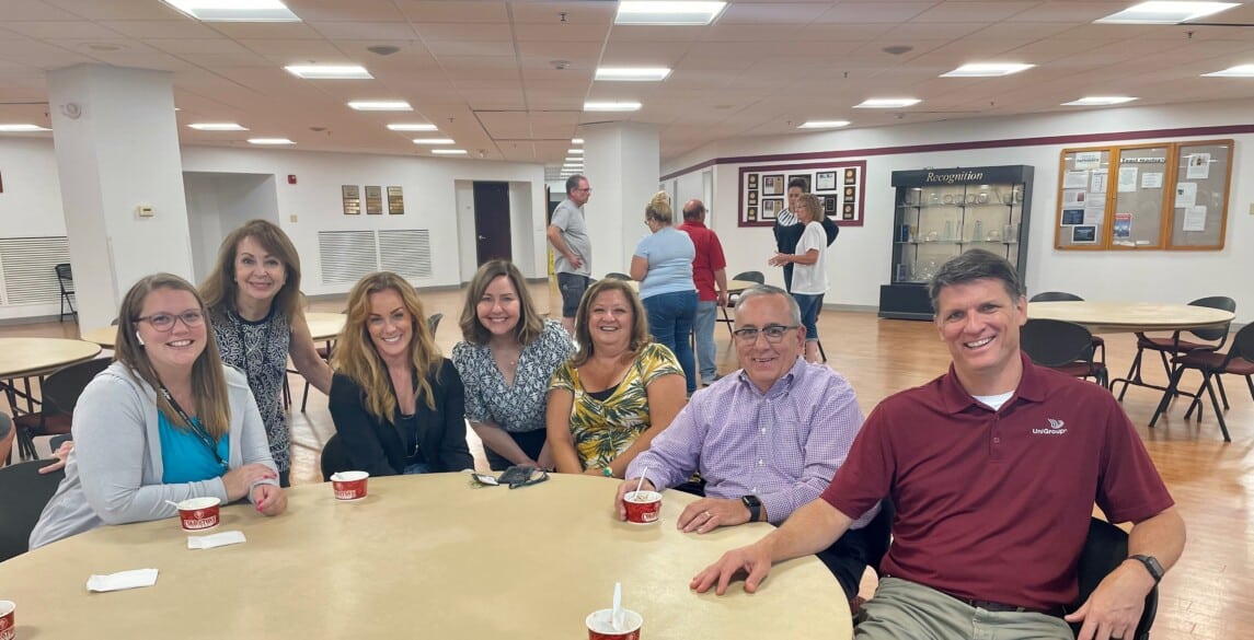 The UniGroup team enjoying ice cream