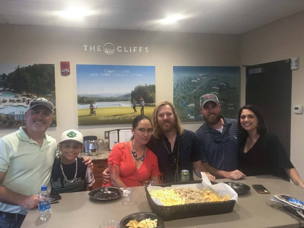 Guests at private suite at Greenville Drive game