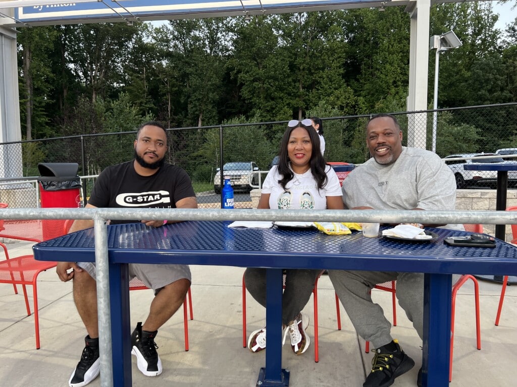 Employees enjoying Fredericksburg Nats game