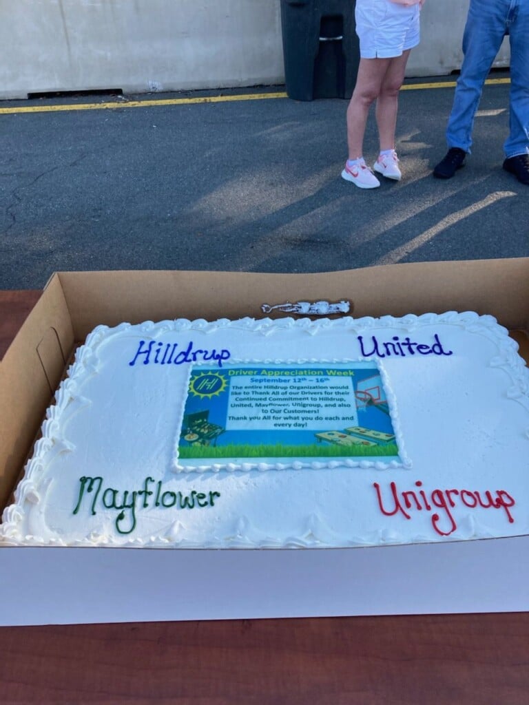A custom cake provided during Van Operator Appreciation Week