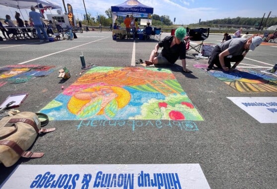 Benjamin Collins during the Via Colori Art Festival