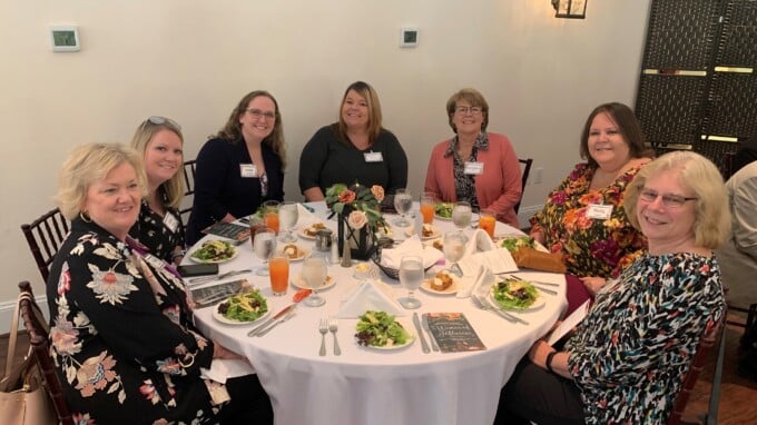 Team Hilldrup's table at the RUW Women of Influence Luncheon