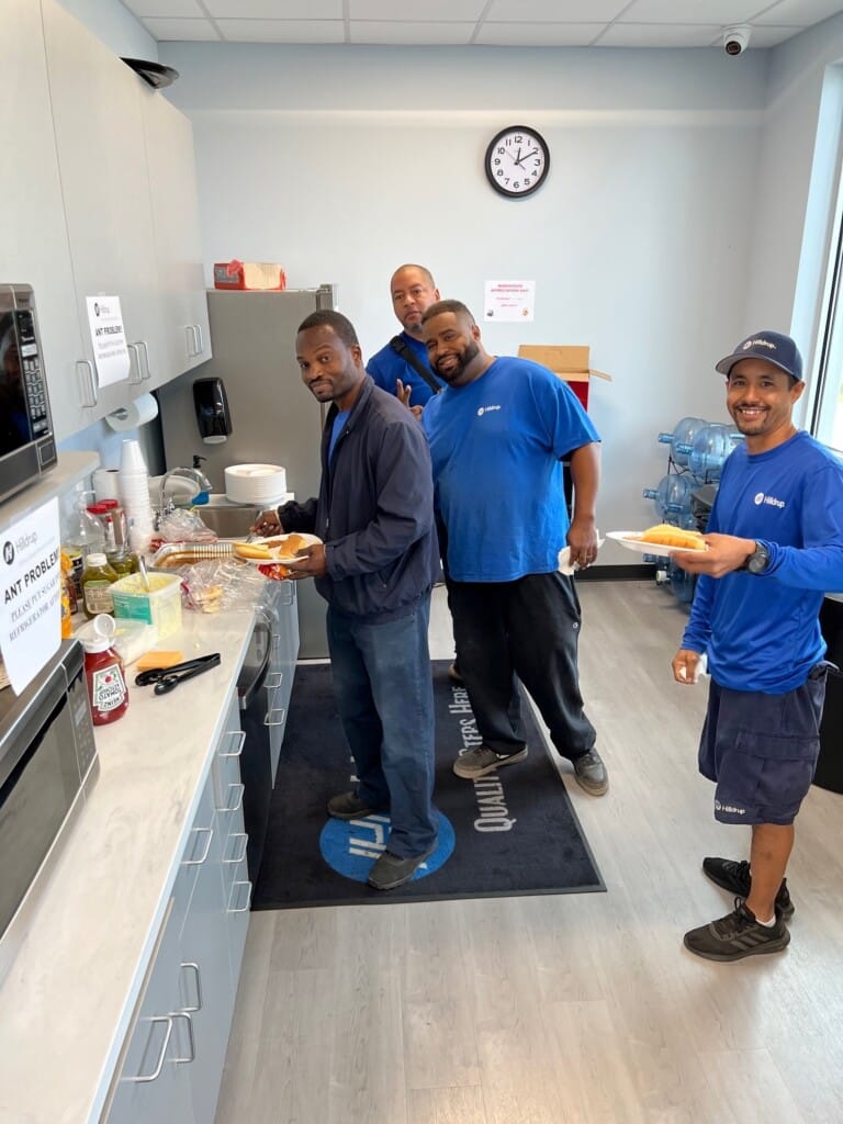 Orlando's service teams enjoying lunch 