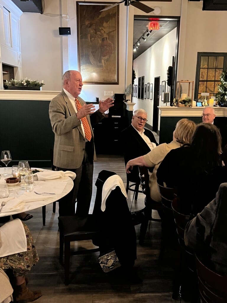 Charles G. McDaniel at Harold Wood's retirement dinner 