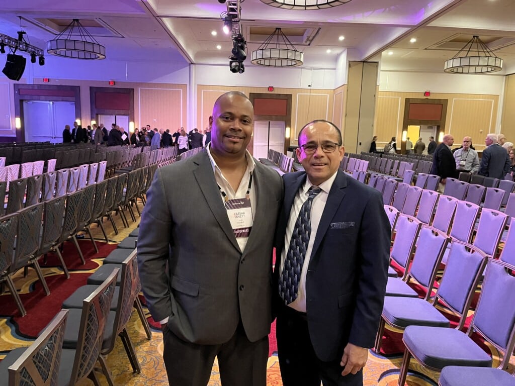 Caesar Lovett and Eric Galioto at the 2023 Learning Conference 