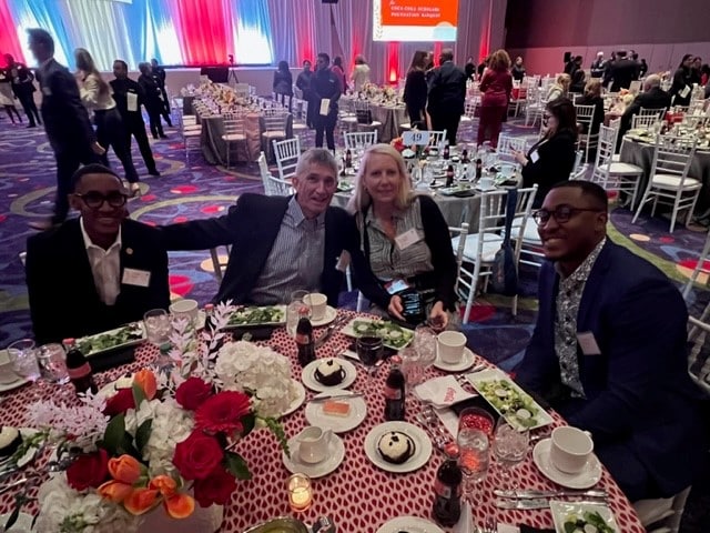 Aaron, Joe, Kristi and Chancellor at the 2023 Coca-Cola Scholars Banquet 