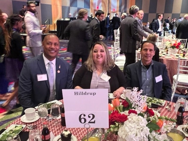 Nigel, Brandi and Ed at the 2023 Coca-Cola Scholars Banquet. 