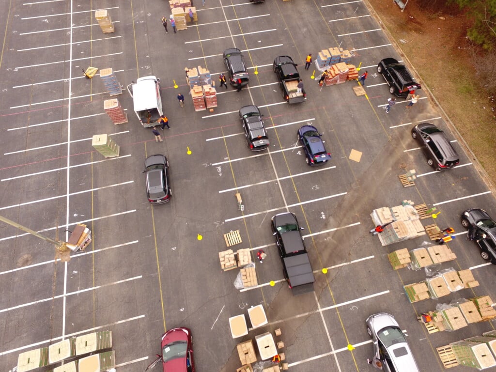 Aerial view of the Atlanta Count N Go Girl Scout event 