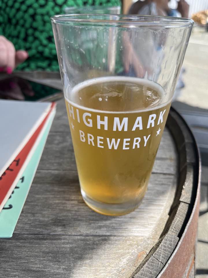 Glass of beer from Highmark Brewery 