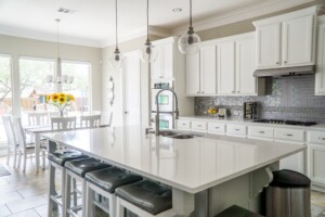Cabinets in a kitchen