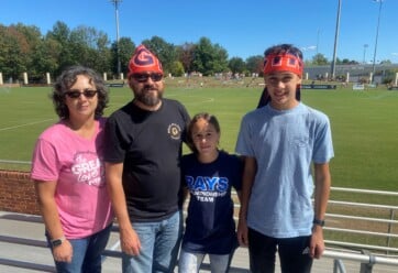 Lidia Lungoccia and her family at UVA.