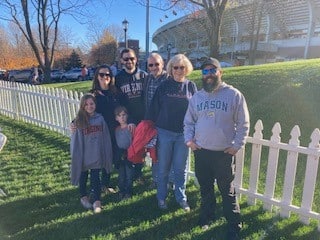 Connie McGrath's family at the UVA game on 11/18. 