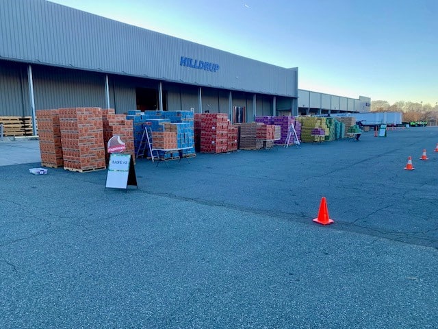 Hilldrup Charlotte's set up for Girl Scout Cookie distribution in 2024. 