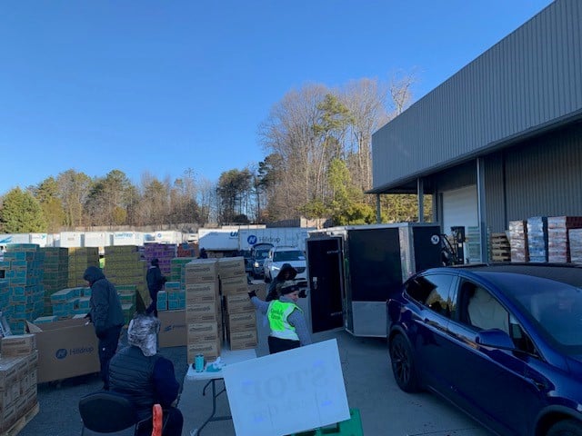 Girl Scout cookie distribution event in Charlotte, NC in 2024.