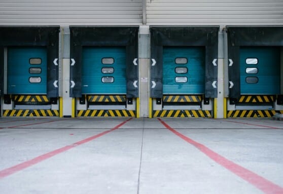Exterior picture of a four-door loading dock.