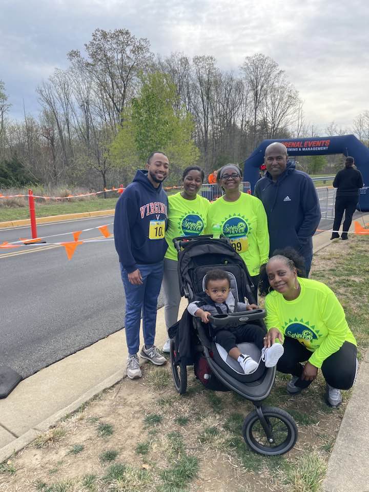 Leslie Tanner and her family at the 2024 Stafford Hospital 5K. 