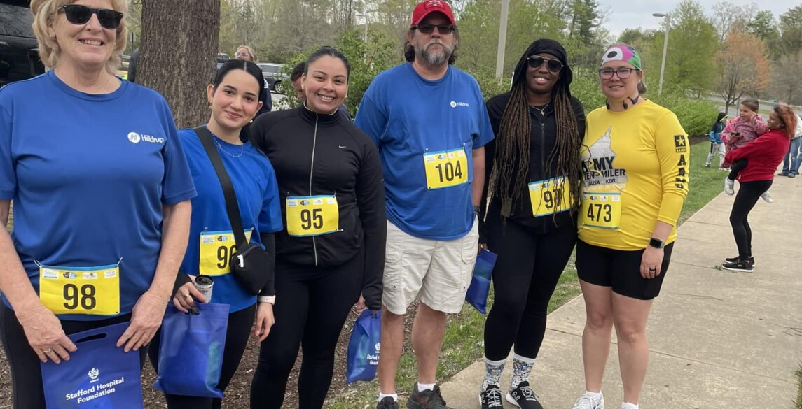 Team Hilldrup at the 2024 Stafford Hospital 5K