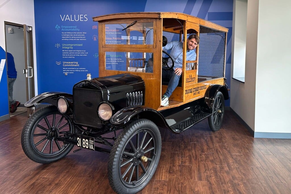JJ Mari in Hilldrup antique truck