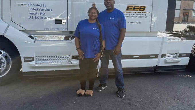 Fitz Blassingame and his wife Terri for United Van Lines' Runner-Up Van Operator for August 2025.