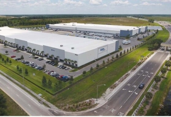 Aerial image of Hilldrup's Orlando warehouse.