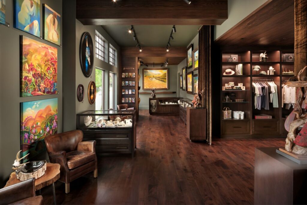 Art gallery and retail space at Grand Bohemian Lodge Asheville